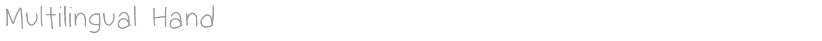 Multilingual Hand font preview
